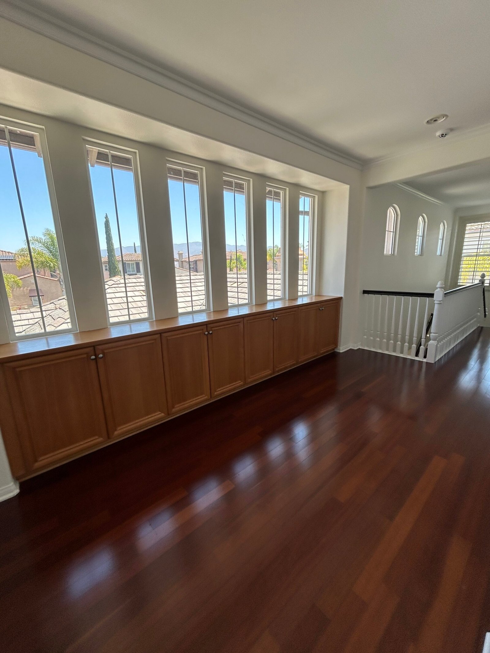 Freshly mopped clean floor