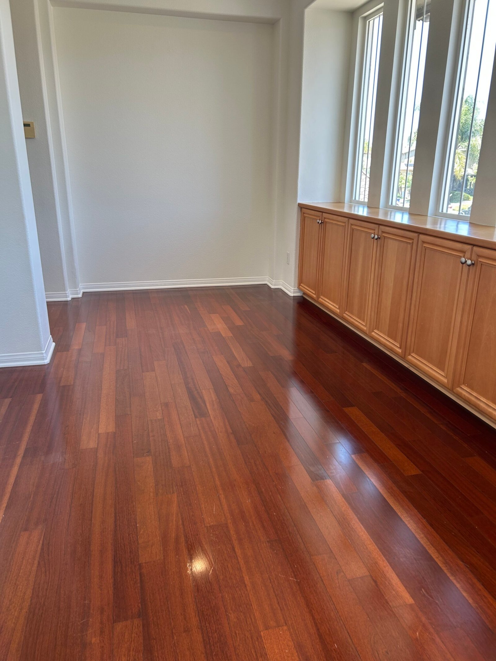 Close-up of clean hardwood floor