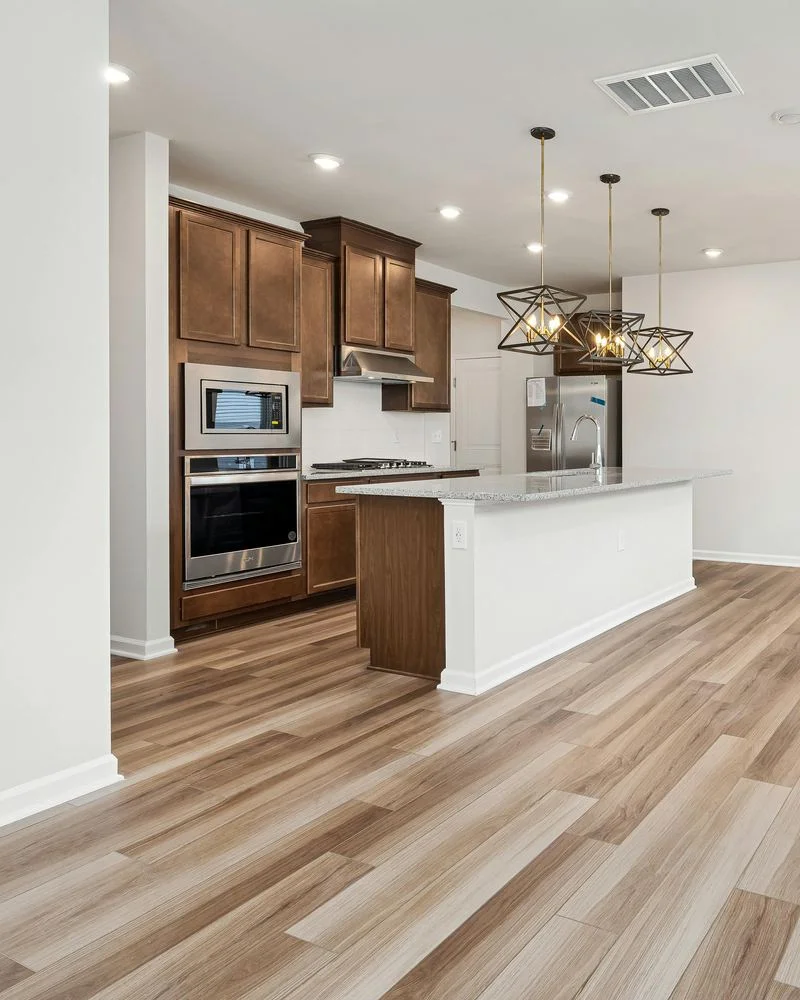 Vacant, move-in-ready kitchen in a San Diego County home