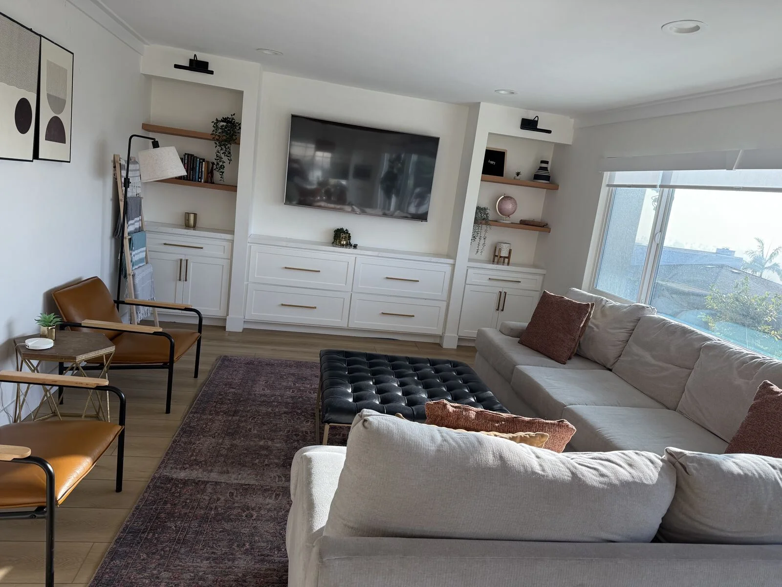 Living area dusted, vacuumed, and tidied during a Suddenly Clean recurring visit in East County San Diego